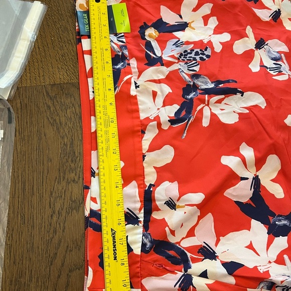 Tek Gear Golf Skort Skirts Sz XL Red Floral Poly Spandex Side Zip NWT - Picture 11 of 12
